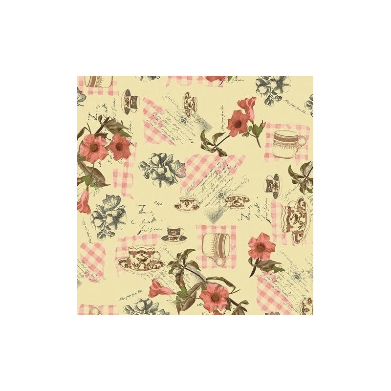 Nappe - Ronde - Toile cirée - Historia - 150 cm - D C TABLE - Nappe - DE-353821