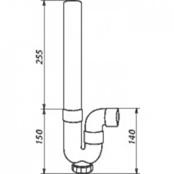 Siphon de machine à  laver - PVC - 40 mm - SFERACO - Siphons pour machine à laver - SI-152040