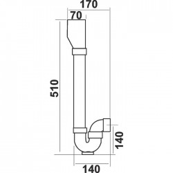 Siphon pour machine à laver - Double entrée - 40 mm - REGIPLAST - Siphons pour machine à laver - SI-151740