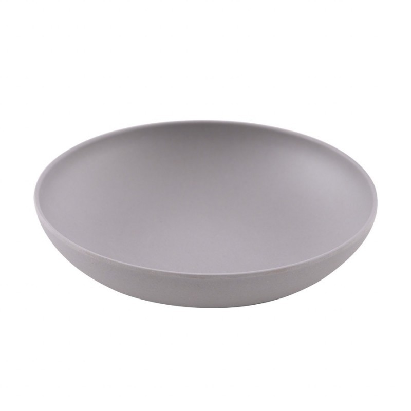 Assiette creuse - Bambou - Gris Ciment - 18 cm - POINT VIRGULE - Assiette / plat / plateau / coupelle - DE-528423