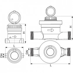 Compteur volumétrique - 2,5 m3/h - 110 mm - Altair V4 - DIELH - Compteurs d'eau et accessoires - SI-467306