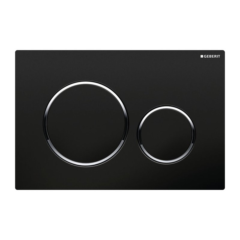 Plaque de déclenchement - Double débit - Sigma 20 - Chromé noir - GEBERIT - Commande WC / Boutons poussoir - SI-488275 Plaque de déclenchement - Double débit - Sigma 20 - Chromé noir - GEBERIT - Commande WC / Boutons poussoir - SI-488275