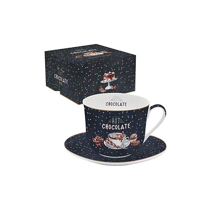 Mug - Chocolate - Porcelaine - EASY LIFE - Tasse / Mug - DE-555591