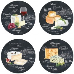 Assiette à fromage x 4 - Porcelaine - EASY LIFE - Assiette / plat / plateau / coupelle - DE-506338