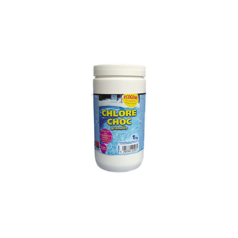 Chlore Choc Granulés 1KG- ECOGENE - Traitement / réparation piscine - DE-814996