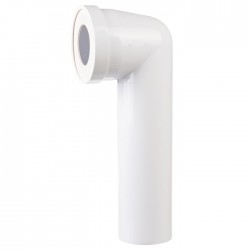 Pipe longue à 90° - 93 mm - Mâle - Raccordement WC - SI-914102