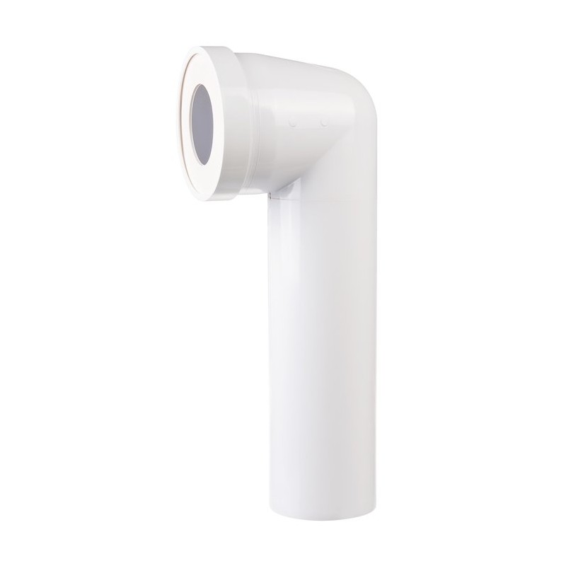 Pipe longue à 90° - 93 mm - Mâle - Raccordement WC - SI-914102