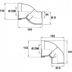 Pipe WC orientable - 85 à 107 mm - NICOLL - Raccordement WC - SI-944018