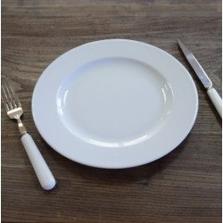 Set de 6 assiettes plates - 27 cm - Hélène - Blanc - GIRARD - Assiette / plat / plateau / coupelle - DE-643585