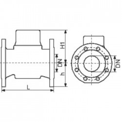 Compteur d'eau Woltman - Eau froide - 80 mm - 40 m3 / h - WESAN - DIELH - Compteurs d'eau et accessoires - SI-467213