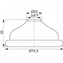 Pomme de douche en laiton - 63 mm - BOSSINI - Pomme de douche - SI-527012