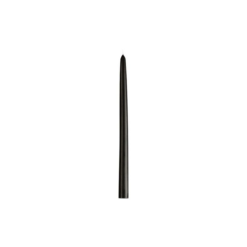 Bougie flambeau x 12 - Noir Réglisse - 290 x 22 mm - BOUGIES LA FRANÇAISE - Bougies de table / Accessoires - DE-465360