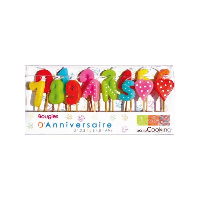 Ensemble de bougies d'anniversaire - SCRAPCOOKING - Bougies de table / Accessoires - DE-739037