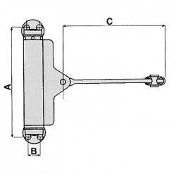 Ferme-porte mécanique - Tirex - Argent - 80 kg - GROOM - Ferme-porte et pivot - SI-330024