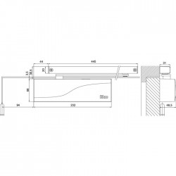 Ferme-porte à bras à glissière - Force 3 - IS65 - ISEO - Ferme-porte et pivot - SI-308312