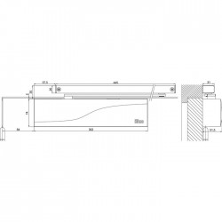 Ferme-porte à bras à glissière - Force 2 / 4 - IS115 - ISEO - Ferme-porte et pivot - SI-308311