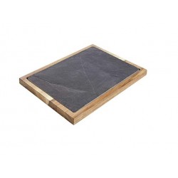 Plateau Bois / Ardoise - 35 x 25 cm - COSY & TRENDY - Assiette / plat / plateau / coupelle - DE-157099