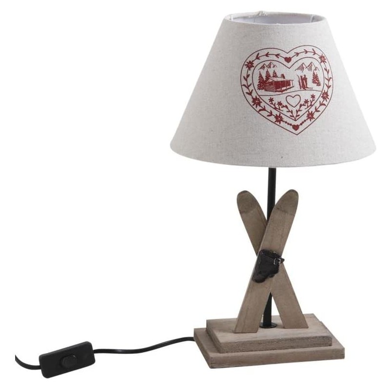 Lampe à poser - Thème Ski - Bois - AUBRY GASPARD - Pour l'intérieur - DE-686402