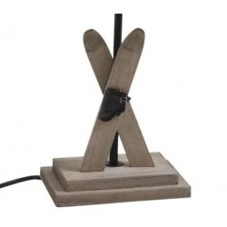 Lampe à poser - Thème Ski - Bois - AUBRY GASPARD - Pour l'intérieur - DE-686402