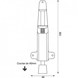 Arrêt de porte à pédale - Inox fonte - EUROWALE - Butée et arrêt de porte - SI-331618