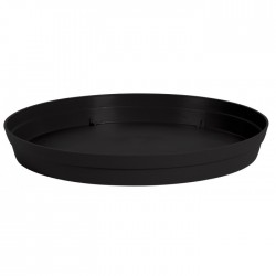 Soucoupe Toscane - Anthracite - Diamètre 34,5 cm pour pot de 43 L- EDA - Soucoupes pot à fleur - BR-315542