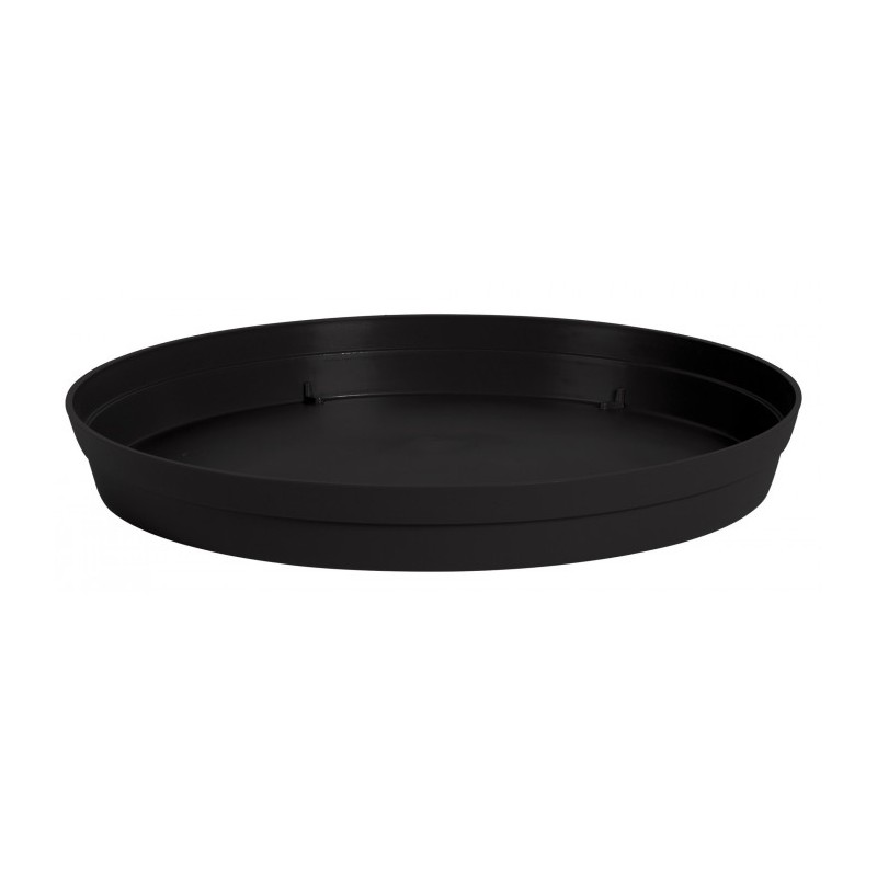 Soucoupe Toscane - Anthracite - Diamètre 34,5 cm pour pot de 43 L- EDA - Soucoupes pot à fleur - BR-315542