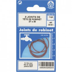 Joint en fibre pour tête de robinet - ⌀27 x 30 mm - Lot de 9 - GRIPP - Joint fibre de tête de robinet - BR-790281