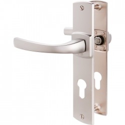 Poignée de porte - Muze - Entraxe 165 - Clé I - Argent - VACHETTE - Poignée de porte / portail - SI-409324