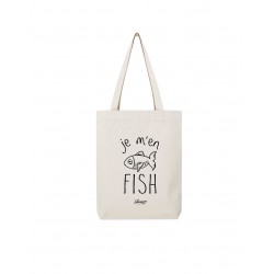 Tote bag - Je m'en fish - Poisson - LE FABULEUX SHAMAN - Poussette de marché / Cabas / Panier - DE-399650