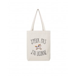 Tote bag - J'peux pas, j'ai Licorne - LE FABULEUX SHAMAN - Poussette de marché / Cabas / Panier - DE-399600