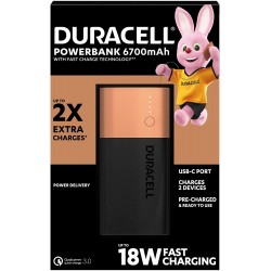 Chargeur portable par USB - Powerbank 6700 mAh - DURACELL - Chargeur et accumulateur - SI-534886