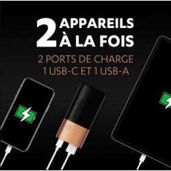 Chargeur portable par USB - Powerbank 6700 mAh - DURACELL - Chargeur et accumulateur - SI-534886