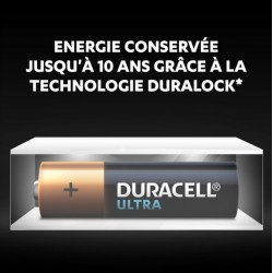 Piles Ultra alcaline - LR06 - AA - Lot de 4 - DURACELL - Pile classique - SI-534820