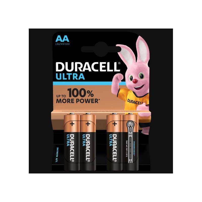 Piles Ultra alcaline - LR06 - AA - Lot de 4 - DURACELL - Pile classique - SI-534820