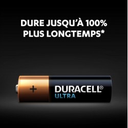 Piles Ultra alcaline - LR06 - AA - Lot de 4 - DURACELL - Pile classique - SI-534820