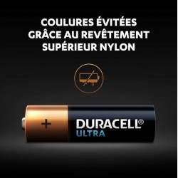 Piles Ultra alcaline - LR06 - AA - Lot de 4 - DURACELL - Pile classique - SI-534820