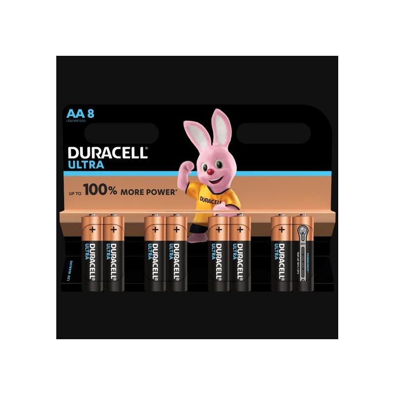 Piles Ultra alcaline - LR06 - AA - Lot de 8 - DURACELL - Pile classique - SI-534824