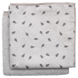 Chiffon Microfibre x 2 - Sink Side - Gris clair - BRABANTIA - Chiffon de nettoyage - DE-327429