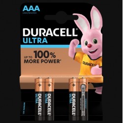 Piles Ultra alcaline - LR03 - AAA - Lot de 4 - DURACELL - Pile classique - SI-534821