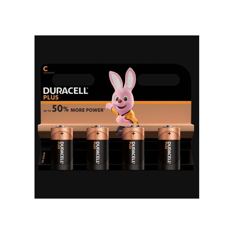 Piles Plus alcaline - LR14 - C - Lot de 4 - DURACELL - Pile classique - SI-534844