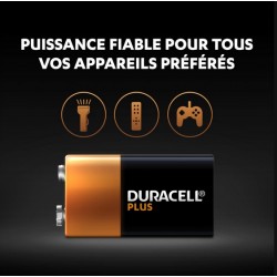 Pile Plus alcaline - 3LR61 - 9 Volts - DURACELL - Pile classique - SI-534848