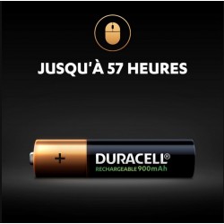 Piles rechargeables - LR03 - AAA - 900 mAh- Lot de 4 - DURACELL - Pile rechargeable - SI-534852