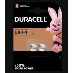 Piles boutons alcalines- LR44 - 1.5 Volts - Lot de 2 - DURACELL - Pile miniature / plate - SI-534879