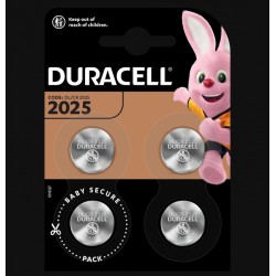 Piles boutons Lithium - CR2025 - 3 Volts - Lot de 4 - DURACELL - Pile miniature / plate - SI-534866