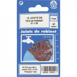 Joint en fibre pour tête de robinet - ⌀21 x 25 mm - Lot de 15 - GRIPP - Joint fibre de tête de robinet - BR-547999