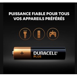 Piles Plus alcalines - LR03 - AAA - Lot de 4 - DURACELL - Pile classique - SI-534833