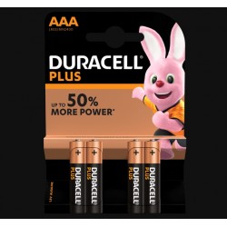 Piles Plus alcalines - LR03 - AAA - Lot de 4 - DURACELL - Pile classique - SI-534833