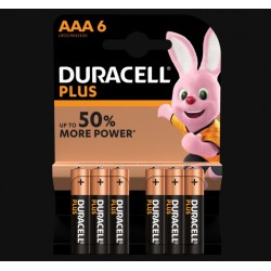 Piles Plus alcalines - LR03 - AAA - Lot de 6 - DURACELL - Pile classique - SI-534835