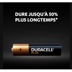 Piles Plus alcalines - LR03 - AAA - Lot de 8 - DURACELL - Pile classique - SI-534837