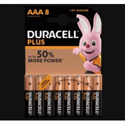 Piles Plus alcalines - LR03 - AAA - Lot de 8 - DURACELL - Pile classique - SI-534837